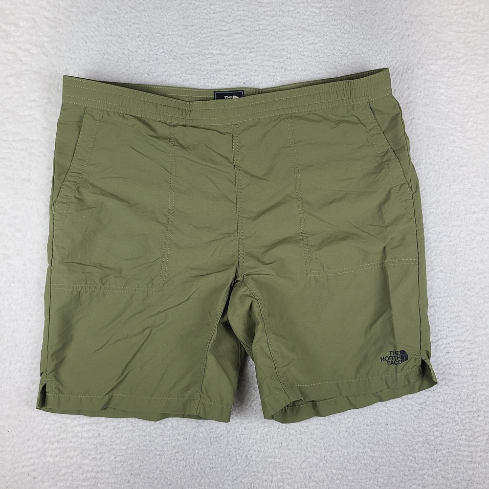 The North Face Shorts Mens Large Olive Green Running Hiking Training Activewear